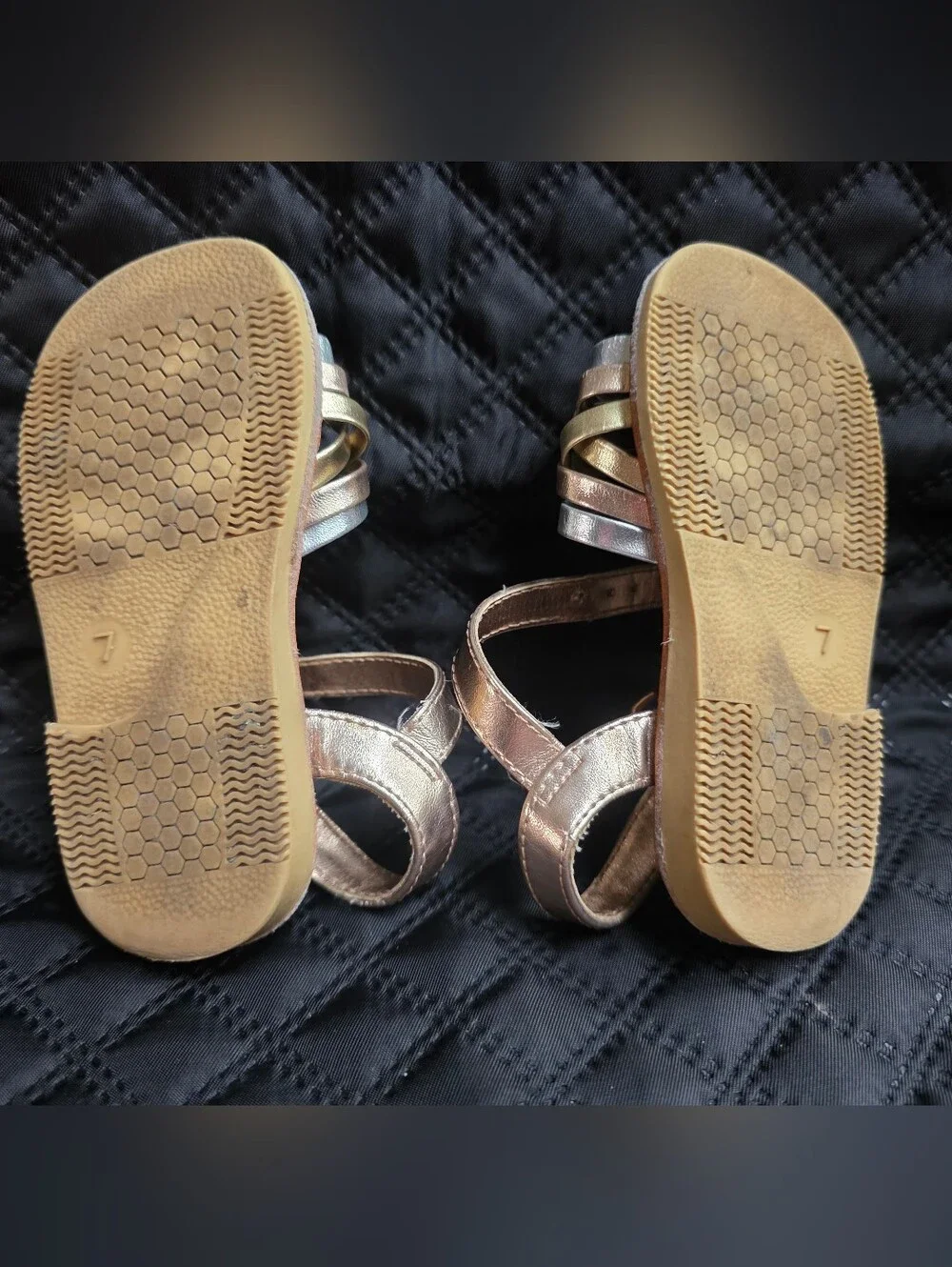 Bessito Metallic Multi-Strap Sandals Size 7